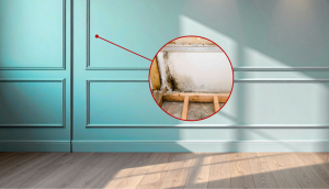 An image showing that mold can be hidden in seemingly normal walls in your home.